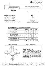 MC1110G datasheet pdf Motorola