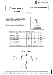 MC1519G datasheet pdf Motorola