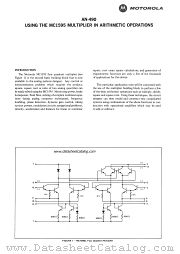 MC1595 datasheet pdf Motorola
