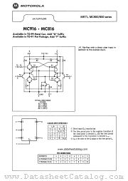 MC816G datasheet pdf Motorola