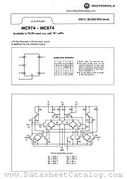 MC874G datasheet pdf Motorola