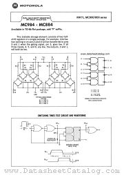 MC884 datasheet pdf Motorola