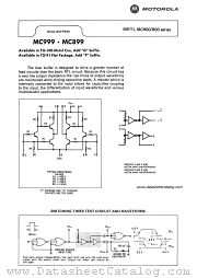 MC899F datasheet pdf Motorola