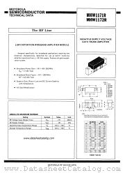 MHW1171R datasheet pdf Motorola