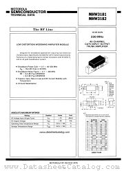 MHW3182 datasheet pdf Motorola
