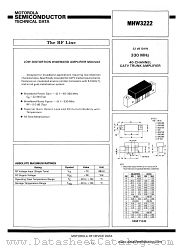 MHW3222 datasheet pdf Motorola