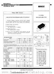 MHW592 datasheet pdf Motorola