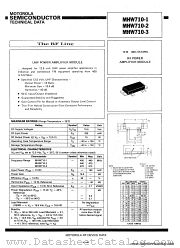 MHW710-3 datasheet pdf Motorola