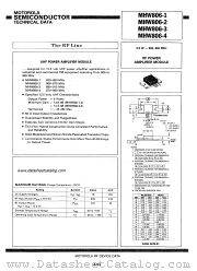MHW806-2 datasheet pdf Motorola