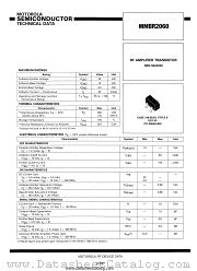 MMBR2060 datasheet pdf Motorola