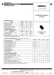 MMBR5031 datasheet pdf Motorola