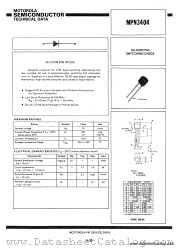 MPN3404 datasheet pdf Motorola