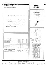 MPS901 datasheet pdf Motorola