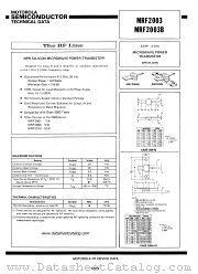 MRF2003B datasheet pdf Motorola