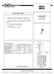 MRF501 datasheet pdf Motorola