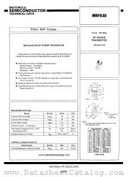 MRF630 datasheet pdf Motorola