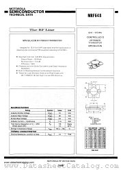 MRF648 datasheet pdf Motorola