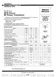 MRF843 datasheet pdf Motorola
