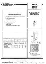 MWA220 datasheet pdf Motorola