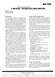 AN-758 datasheet pdf Motorola