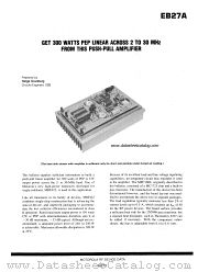 EB27A datasheet pdf Motorola