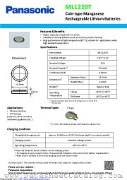 ML1220T datasheet pdf Panasonic