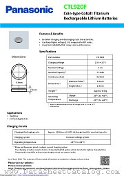 CTL920F datasheet pdf Panasonic