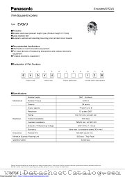 EVQVU datasheet pdf Panasonic