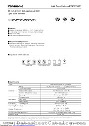 EVQP3 datasheet pdf Panasonic