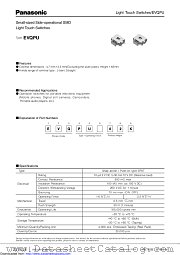 EVQPU datasheet pdf Panasonic