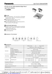 EVQP4 datasheet pdf Panasonic