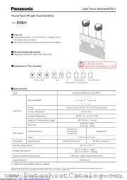 EVQ11 datasheet pdf Panasonic