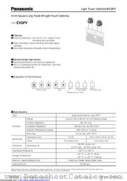 EVQPV datasheet pdf Panasonic