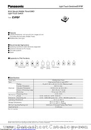 EVPBF datasheet pdf Panasonic
