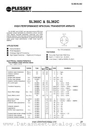 SL360C datasheet pdf PLESSEY Semiconductors