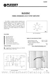 SL525C datasheet pdf PLESSEY Semiconductors