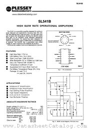SL541B datasheet pdf PLESSEY Semiconductors
