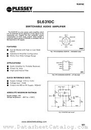 SL6310C datasheet pdf PLESSEY Semiconductors