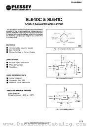 SL640C datasheet pdf PLESSEY Semiconductors