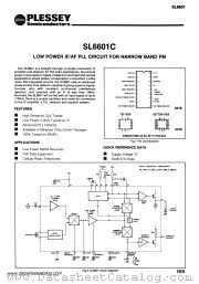 SL6601C datasheet pdf PLESSEY Semiconductors