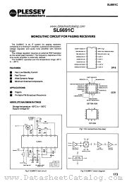 SL6691C datasheet pdf PLESSEY Semiconductors