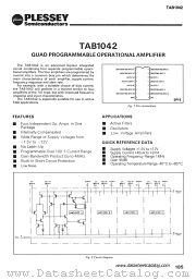TAB1042 datasheet pdf PLESSEY Semiconductors