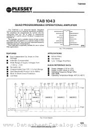 TAB1043 datasheet pdf PLESSEY Semiconductors