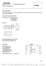 S0255 datasheet pdf Siemens