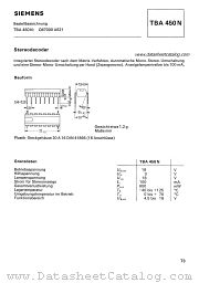TBA450N datasheet pdf Siemens