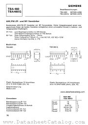 TBA460Q datasheet pdf Siemens