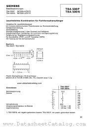 TBA500N datasheet pdf Siemens