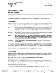 T8110-BAL-DB datasheet pdf Agere Systems