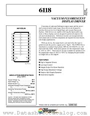 A6118ELW datasheet pdf Allegro MicroSystems