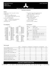 AS4C256K16E0-60JC datasheet pdf Alliance Semiconductor